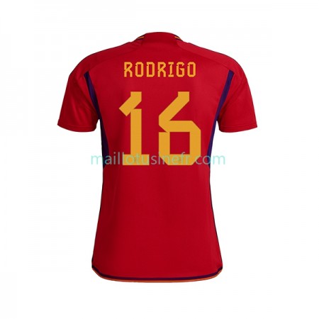 Maillot de Foot Espagne RODRIGO 16 Domicile Coupe du monde 2022 Maillot de Foot Espagne RODRIGO 16 Domicile Coupe du monde 2022